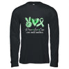 Peace Love Cure Green Ribbon liver Cancer Awareness Shirt & Hoodie | siriusteestore