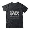 Peace Love Cure Grey Ribbon Brain Cancer Awareness Shirt & Hoodie | siriusteestore