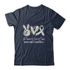 Peace Love Cure Grey Ribbon Brain Cancer Awareness Shirt & Hoodie | siriusteestore