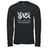Peace Love Cure Grey Ribbon Brain Cancer Awareness Shirt & Hoodie | siriusteestore