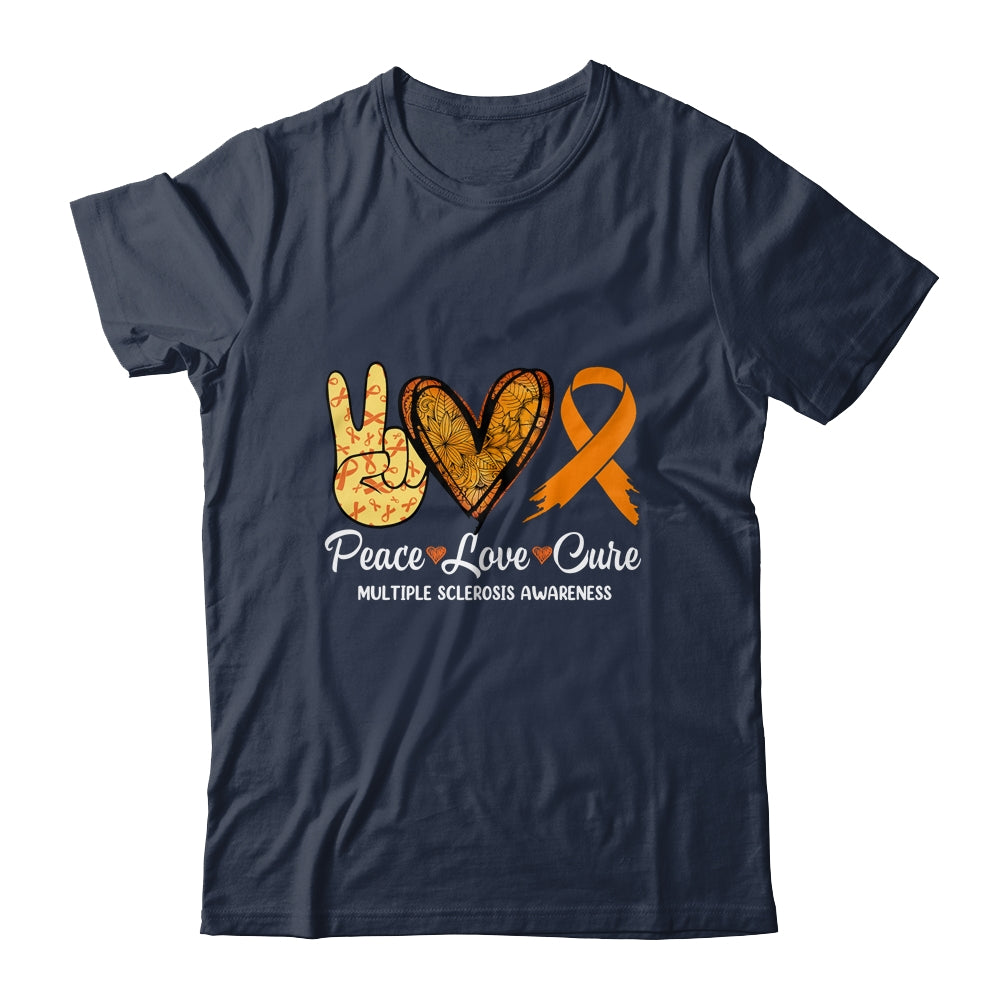 Peace Love Cure Multiple Sclerosis Awareness Supporter March Shirt & Hoodie | siriusteestore