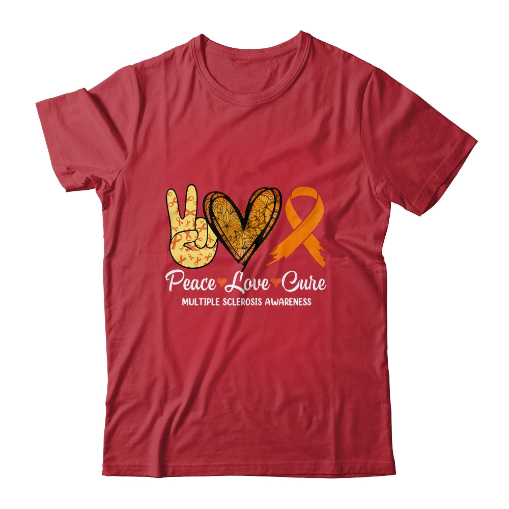 Peace Love Cure Multiple Sclerosis Awareness Supporter March Shirt & Hoodie | siriusteestore