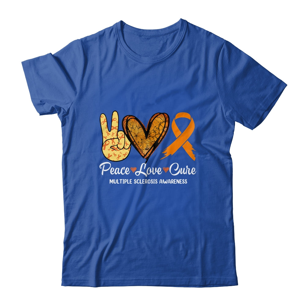Peace Love Cure Multiple Sclerosis Awareness Supporter March Shirt & Hoodie | siriusteestore