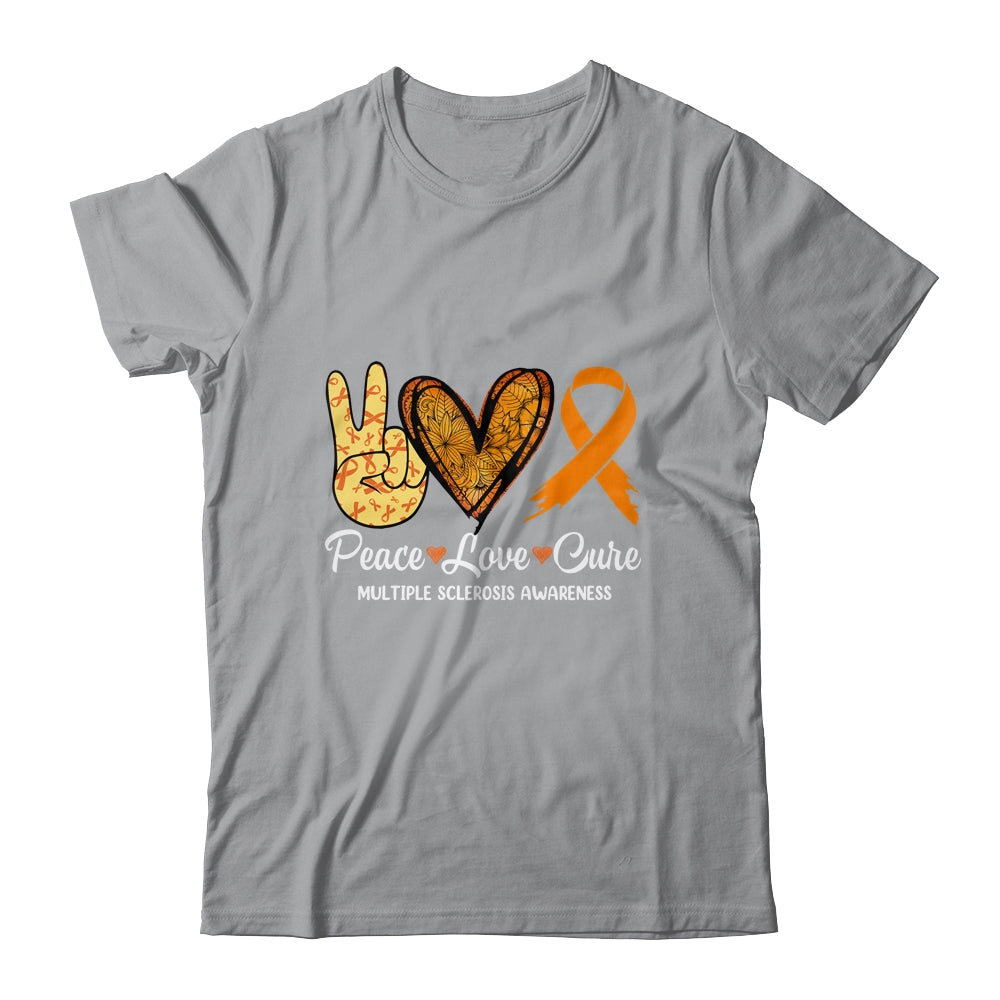 Peace Love Cure Multiple Sclerosis Awareness Supporter March Shirt & Hoodie | siriusteestore