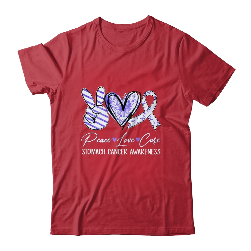 Peace Love Cure Periwinkle Ribbon Stomach Cancer Awareness Shirt & Hoodie | siriusteestore