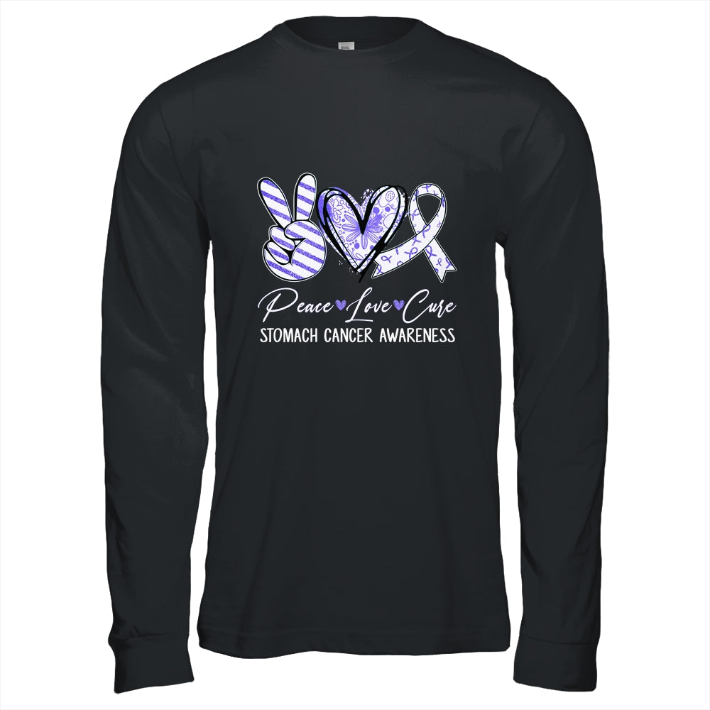 Peace Love Cure Periwinkle Ribbon Stomach Cancer Awareness Shirt & Hoodie | siriusteestore