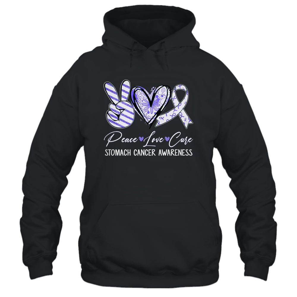 Peace Love Cure Periwinkle Ribbon Stomach Cancer Awareness Shirt & Hoodie | siriusteestore