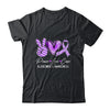 Peace Love Cure Purple Ribbon Alzheimer's Awareness Shirt & Hoodie | siriusteestore