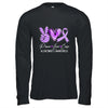 Peace Love Cure Purple Ribbon Alzheimer's Awareness Shirt & Hoodie | siriusteestore