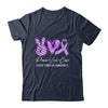 Peace Love Cure Purple Ribbon Cystic Fibrosis Awareness Shirt & Hoodie | siriusteestore