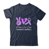 Peace Love Cure Purple Ribbon Fibromyalgia Awareness Shirt & Hoodie | siriusteestore