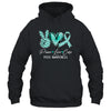 Peace Love Cure Teal Ribbon PCOS Awareness Shirt & Hoodie | siriusteestore