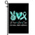 Peace Love Cure Teal Ribbon Peritoneal Cancer Awareness Flag | siriusteestore