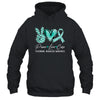 Peace Love Cure Teal Ribbon Trigeminal Neuralgia Awareness Shirt & Hoodie | siriusteestore