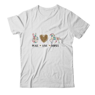 Peace Love Horses Cute Horse Graphic for Women Teen Girls Shirt & Tank Top | siriusteestore