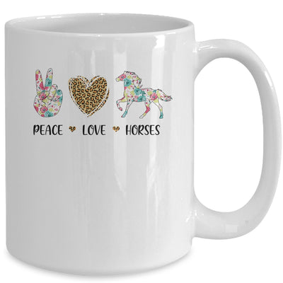 Peace Love Horses Cute Horse Graphic for Women Teen Girls Mug | siriusteestore