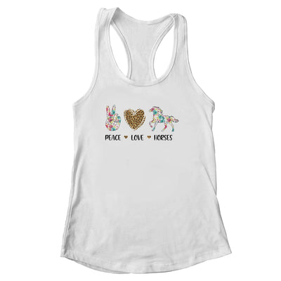 Peace Love Horses Cute Horse Graphic for Women Teen Girls Shirt & Tank Top | siriusteestore