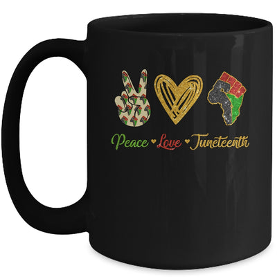 Peace Love Juneteenth Black Pride Freedom Independence Day Mug | siriusteestore
