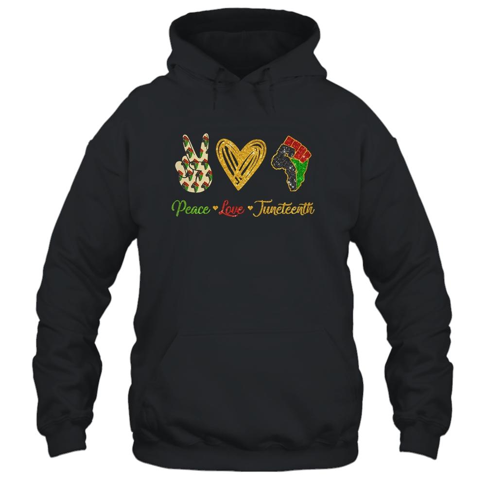 Peace Love Juneteenth Black Pride Freedom Independence Day T-Shirt & Tank Top | Siriustee.com.com