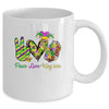 Peace Love King Cake Mardi Gras Men Women Kids Mug | siriusteestore