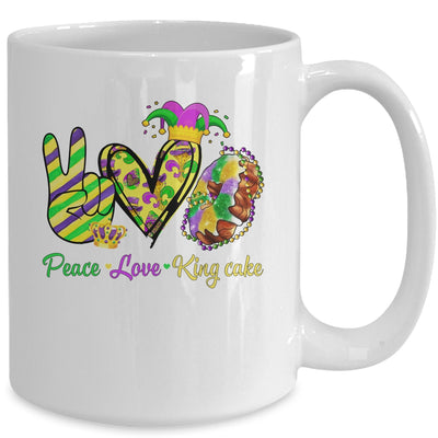 Peace Love King Cake Mardi Gras Men Women Kids Mug | siriusteestore