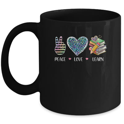 Peace Love Learn Cute Teacher Student First Of School Women Mug | siriusteestore