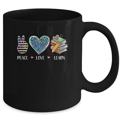 Peace Love Learn Cute Teacher Student First Of School Women Mug | siriusteestore