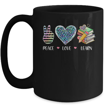 Peace Love Learn Cute Teacher Student First Of School Women Mug | siriusteestore