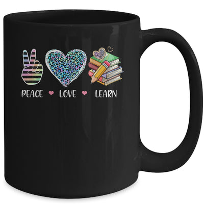 Peace Love Learn Cute Teacher Student First Of School Women Mug | siriusteestore