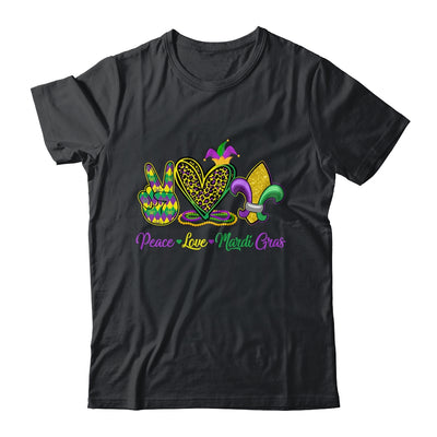 Peace Love Mardi Gras Beads For Women Carnival Parade Shirt & Tank Top | siriusteestore