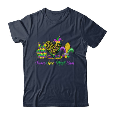 Peace Love Mardi Gras Beads For Women Carnival Parade Shirt & Tank Top | siriusteestore