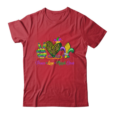 Peace Love Mardi Gras Beads For Women Carnival Parade Shirt & Tank Top | siriusteestore