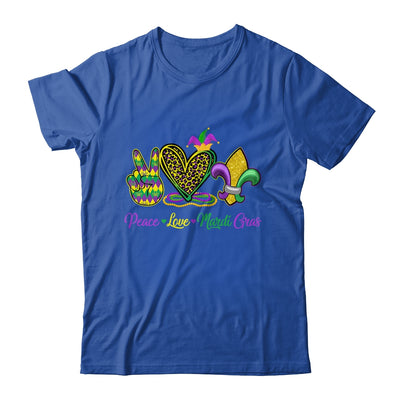 Peace Love Mardi Gras Beads For Women Carnival Parade Shirt & Tank Top | siriusteestore
