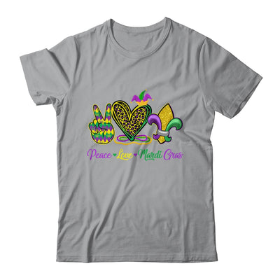 Peace Love Mardi Gras Beads For Women Carnival Parade Shirt & Tank Top | siriusteestore