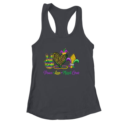 Peace Love Mardi Gras Beads For Women Carnival Parade Shirt & Tank Top | siriusteestore