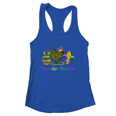 Peace Love Mardi Gras Beads For Women Carnival Parade Shirt & Tank Top | siriusteestore