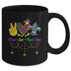 Peace Love Mardi Gras Leopard Heart Mardi Gras Festival Mug | siriusteestore