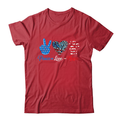Peace Love Music US Flag 4th Of July Music Teacher Patriotic Shirt & Tank Top | siriusteestore