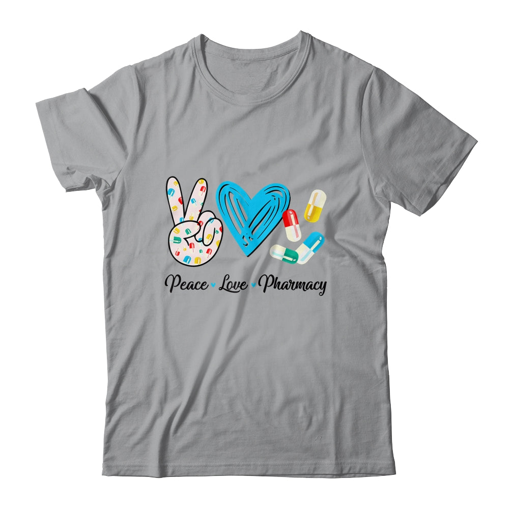 Peace Love Pharmacy Funny Pharmacy Technician Mothers Day Shirt & Hoodie | siriusteestore
