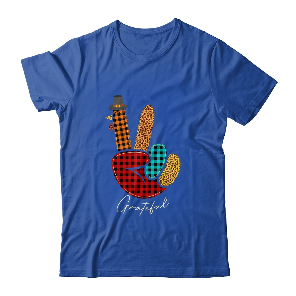 Peace Love Turkey Grateful Turkey Hand Sign Thanksgiving Shirt & Hoodie | siriusteestore
