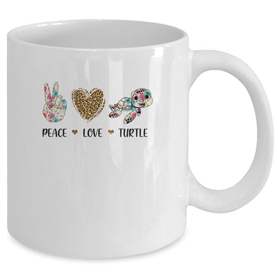 Peace Love Turtles Cute Turtle Graphic for Women Teen Girls Mug | siriusteestore