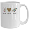 Peace Love Turtles Cute Turtle Graphic for Women Teen Girls Mug | siriusteestore