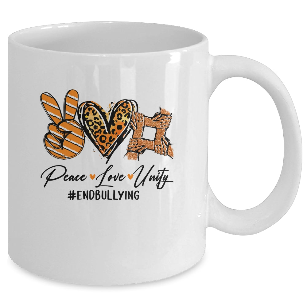 Peace Love Unity Day Orange Kids Anti Bullying Mug | siriusteestore