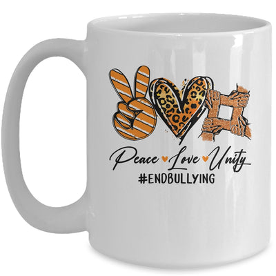 Peace Love Unity Day Orange Kids Anti Bullying Mug | siriusteestore