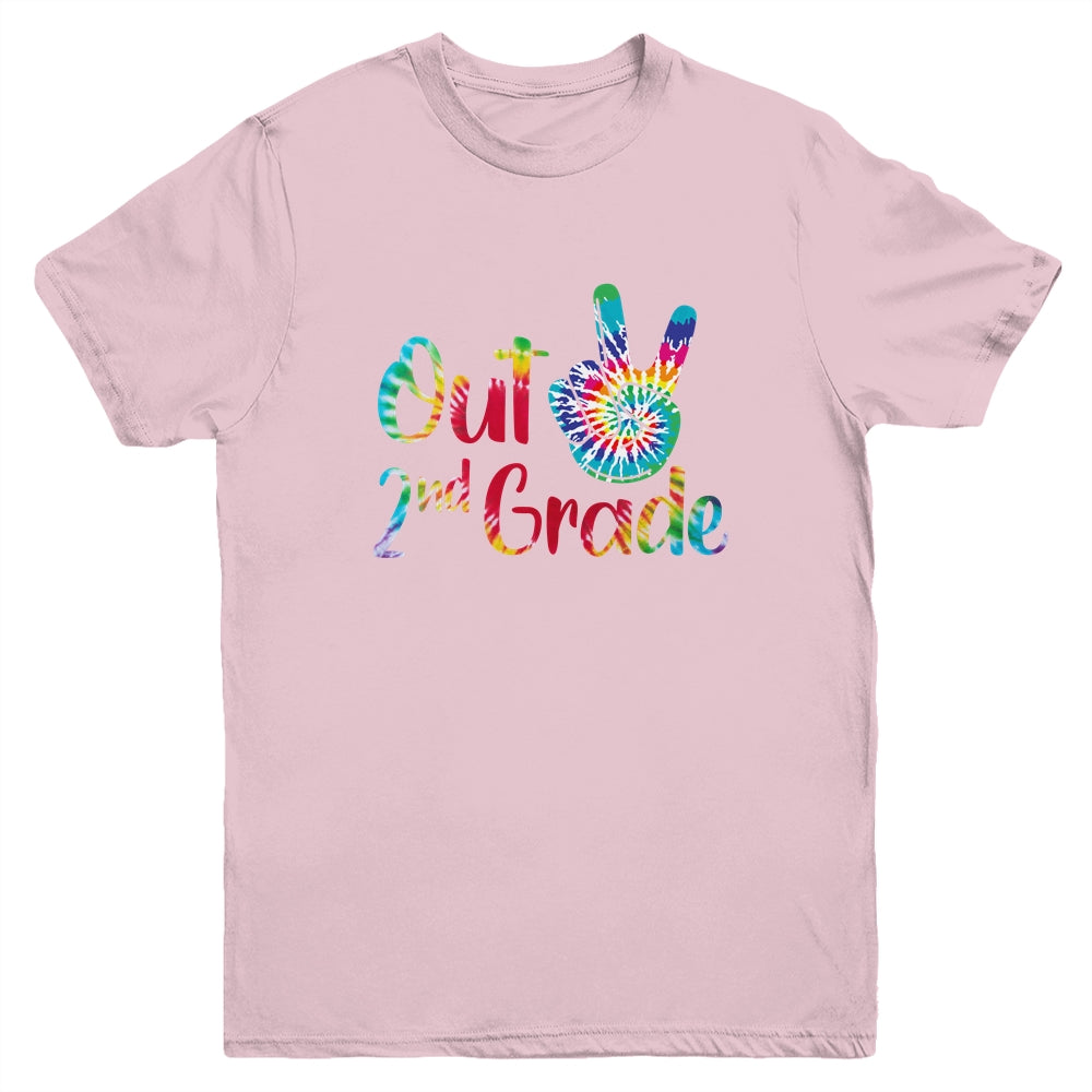 Peace Out 2nd Grade Tie Dye Graduation Class Of 2021 Youth Shirt | siriusteestore