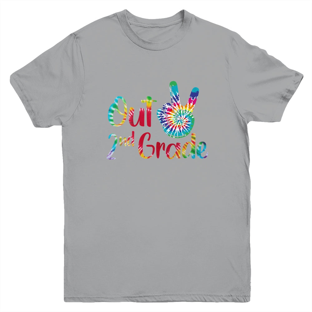 Peace Out 2nd Grade Tie Dye Graduation Class Of 2021 Youth Shirt | siriusteestore