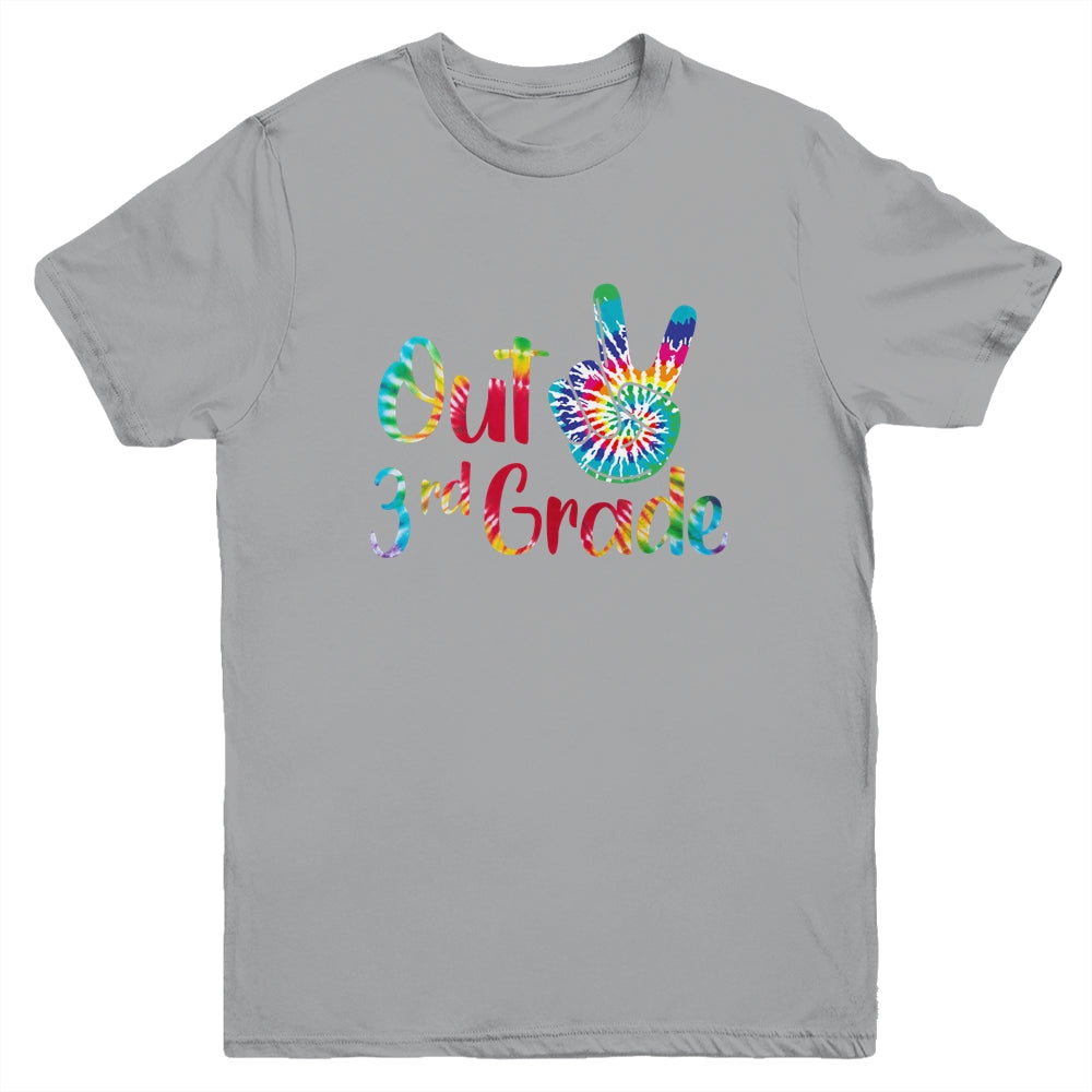 Peace Out 3rd Grade Tie Dye Graduation Class Of 2021 Youth Shirt | siriusteestore