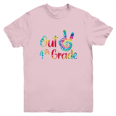 Peace Out 4th Grade Tie Dye Graduation Class Of 2021 Youth Shirt | siriusteestore