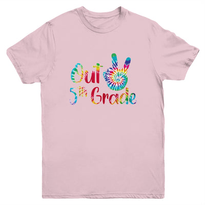 Peace Out 5th Grade Tie Dye Graduation Class Of 2021 Youth Shirt | siriusteestore