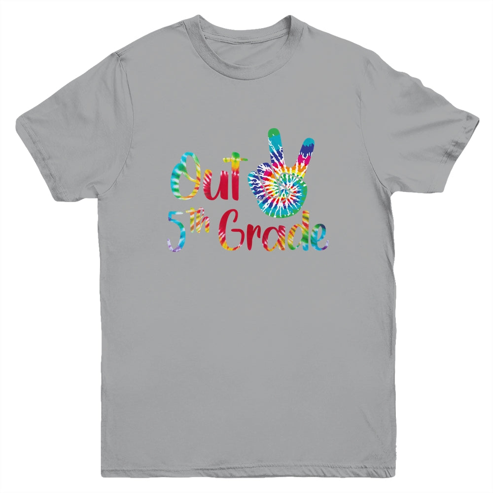 Peace Out 5th Grade Tie Dye Graduation Class Of 2021 Youth Shirt | siriusteestore